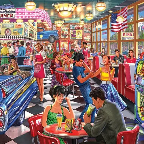 White Mountain Classic American Diner Jigsaw Puzzle - 500 Pc 1