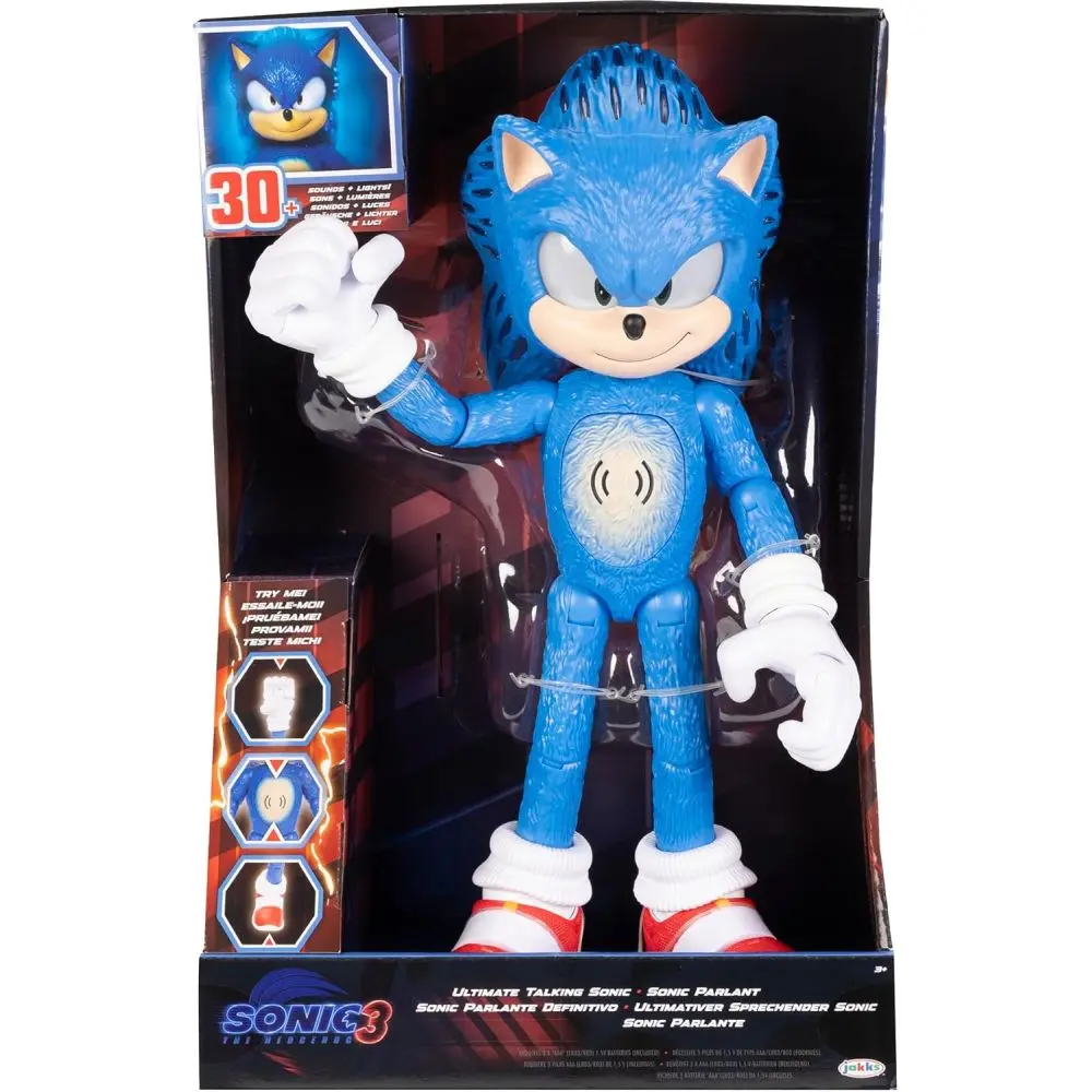 Jakks Pacific Sonic The Hedgehog 3 Ultimate Talking Sonic 12-Inch Figure 1