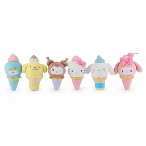 Gund Sanrio 4 Inch Ice Cream Surprise Plush Keychain - Assorted Characters 1