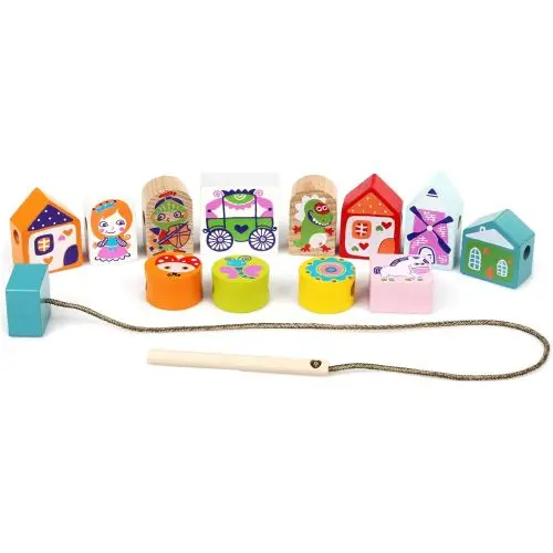 Cubica Enchanting Wooden Fairytale Lace And Learn Toy - European Craftsmanship 1