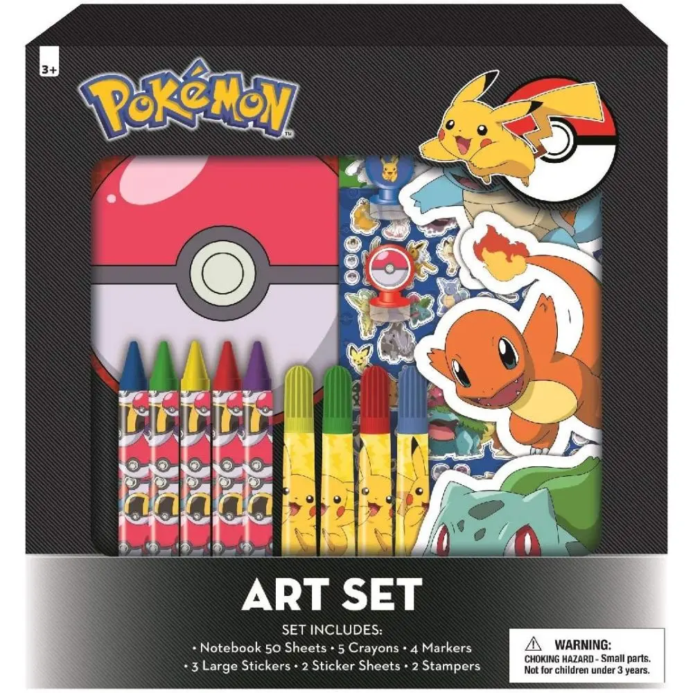 Pokemon Deluxe Art Set With Stickers And Stamps - 30 Pieces 1