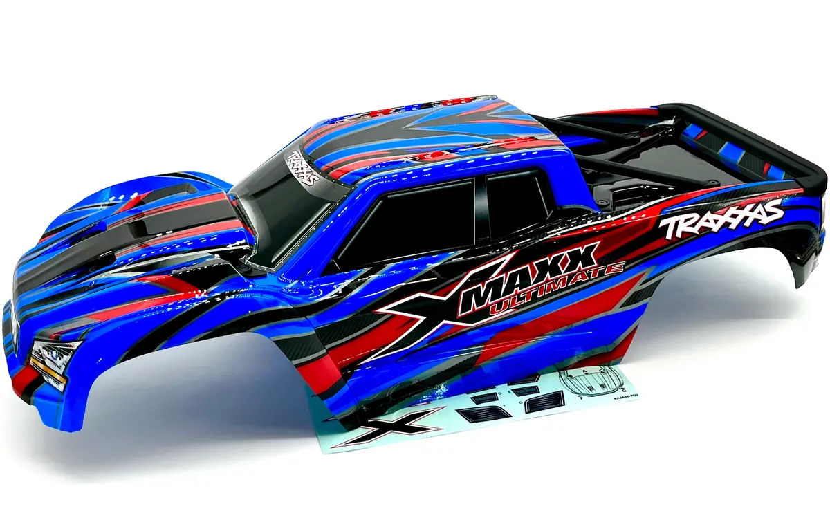 X-Maxx Ultimate Body Cover Shell (2025 Blue Painted Prographics Traxxas 77097-4 1