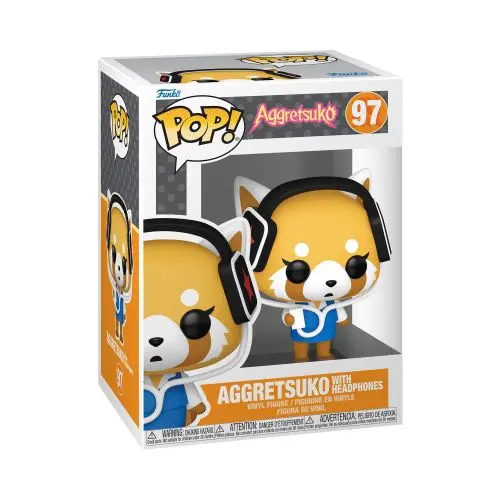 Funko Pop! Sanrio Aggretsuko Vinyl Figure, 3.75 Inch, W/Headphones 1