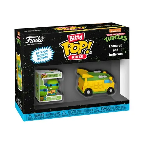 Funko Bitty Pop! Tmnt 0.9 Inch Vinyl Ride - Leonardo With Turtle Van 1