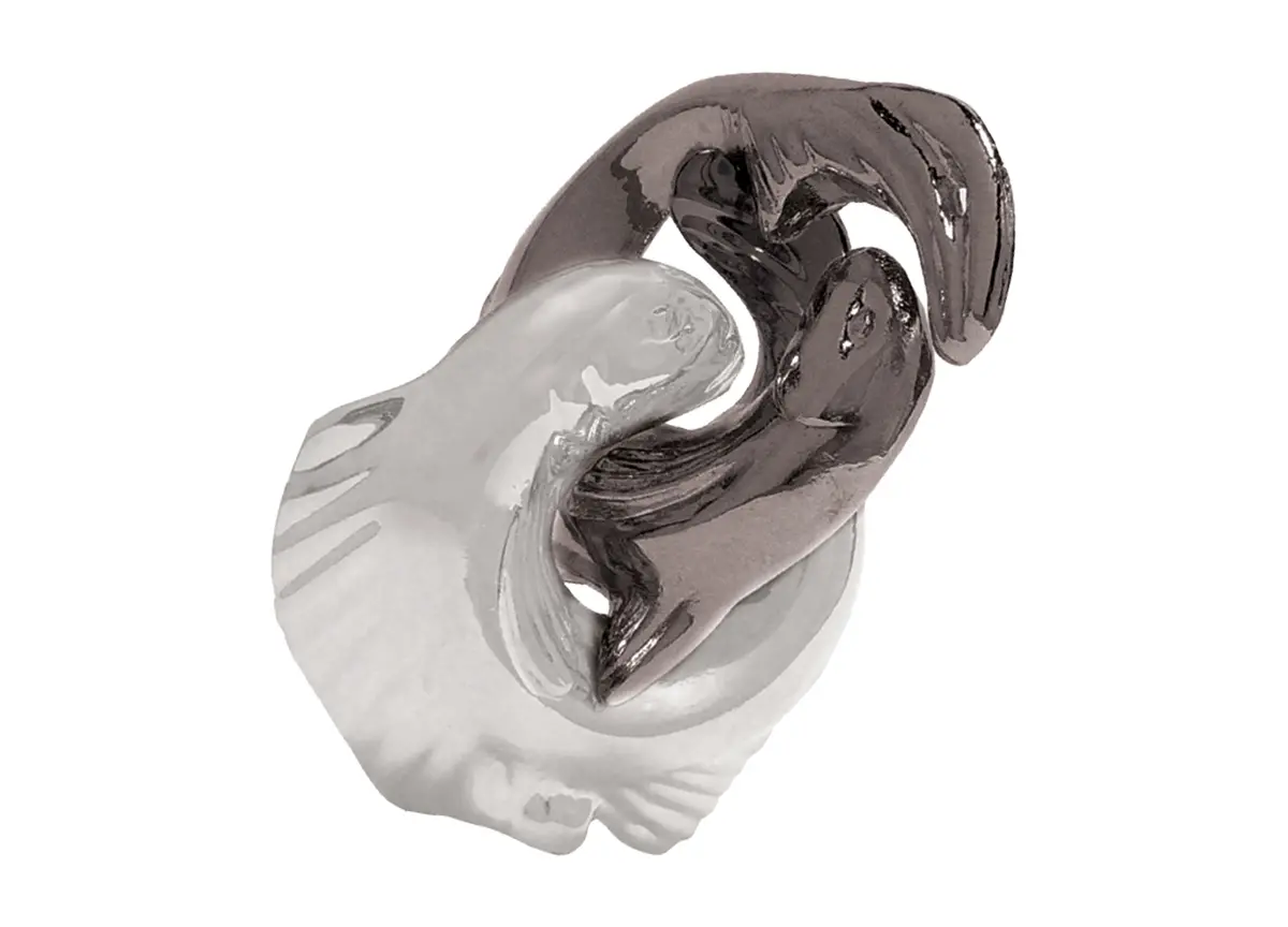 Hanayama Cast Metal Brain Teaser Puzzle - Level 1 Trout 1
