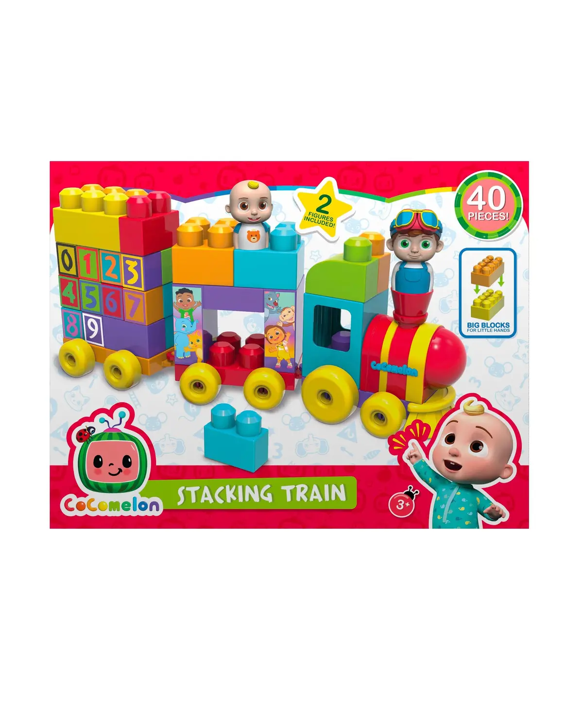 Cocomelon Educational Stacking Train Playset With Jj And Tomtom Figures 1