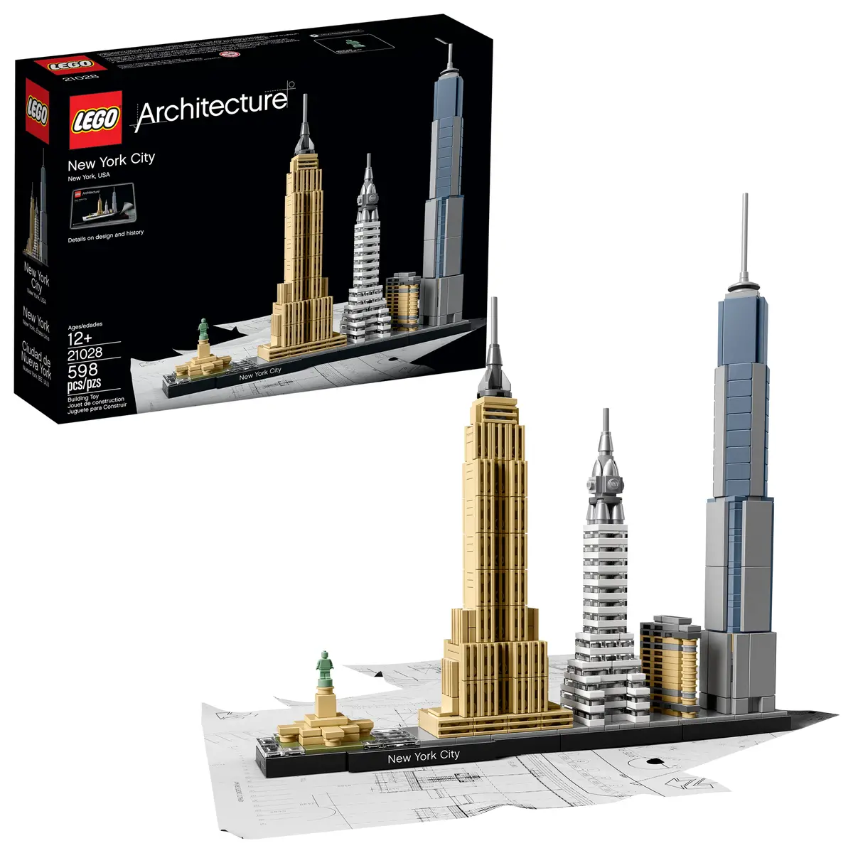 Lego Architecture New York City Skyline 598-Piece Building Kit 21028 1