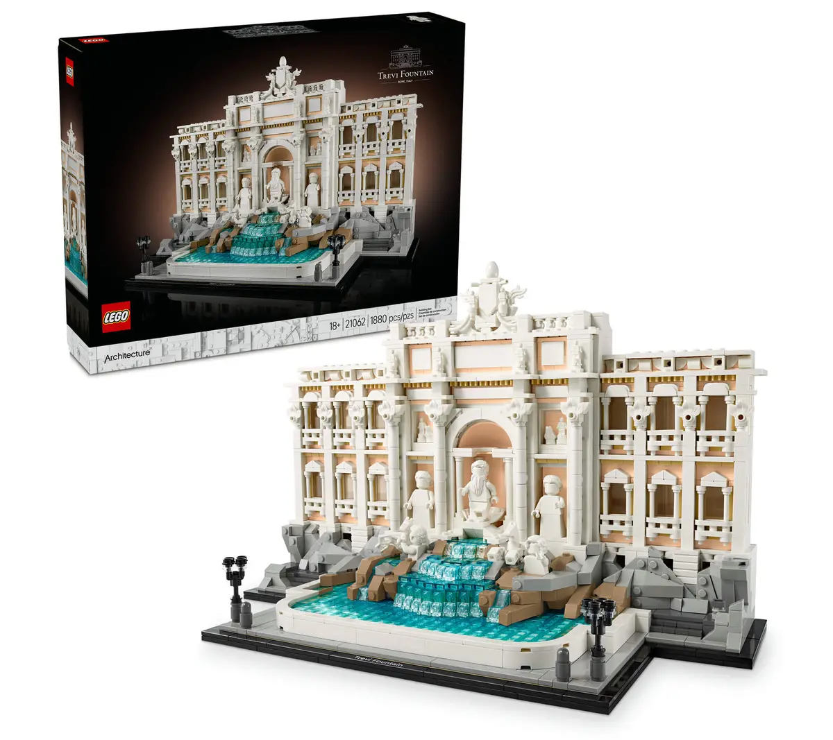 Lego Architecture Trevi Fountain Model, 1,880-Piece Italian Landmark Set 1