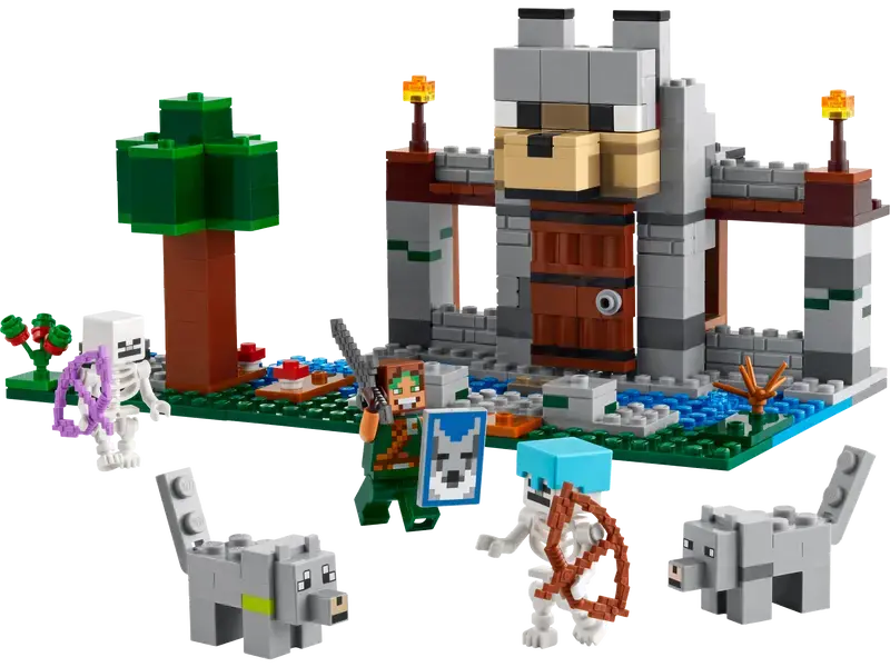 Lego Minecraft The Wolf Stronghold 312-Piece Fortress Playset 21261 1