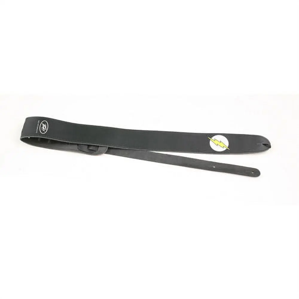 Peavey Dc Flash Black Leather Guitar Strap 1
