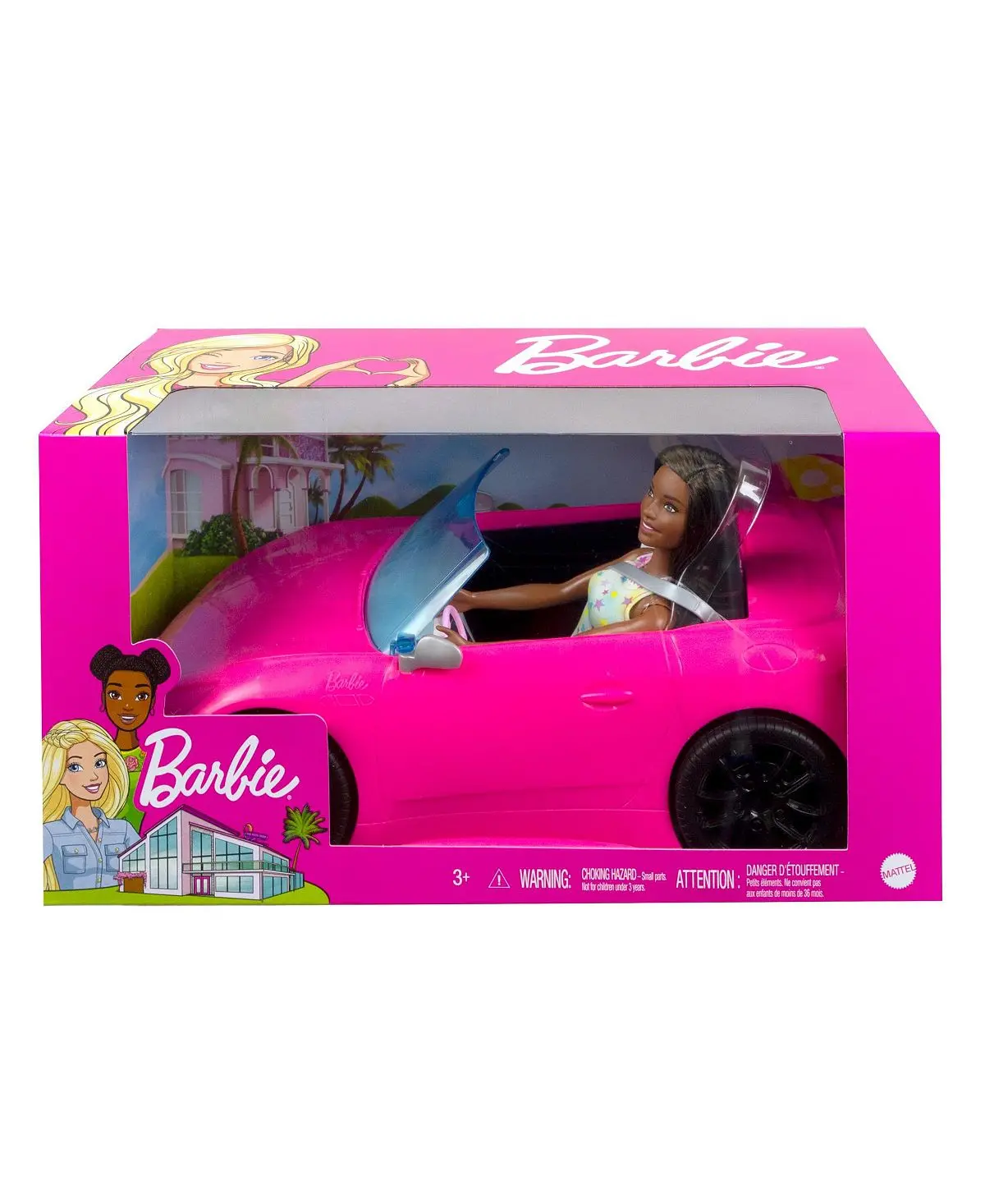 Barbie Hot-Pink Convertible Adventure Set With Doll 1