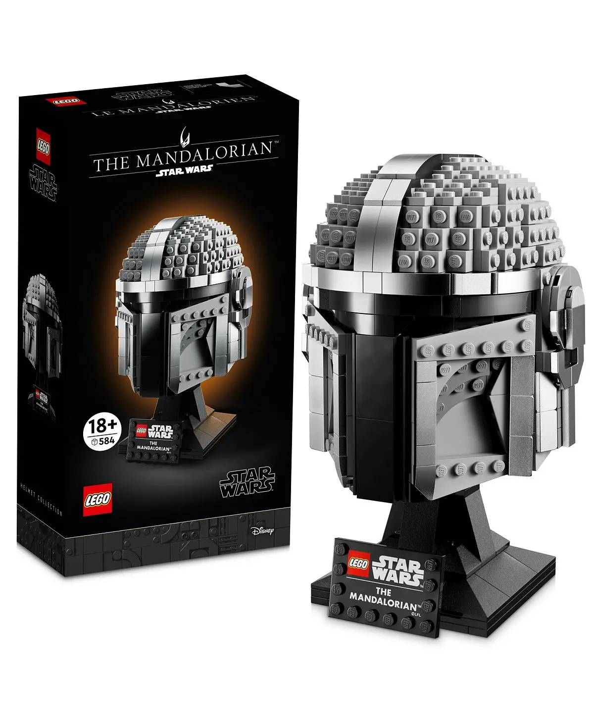 Lego Star Wars The Mandalorian Helmet 18 Cm Collectible Building Kit 1