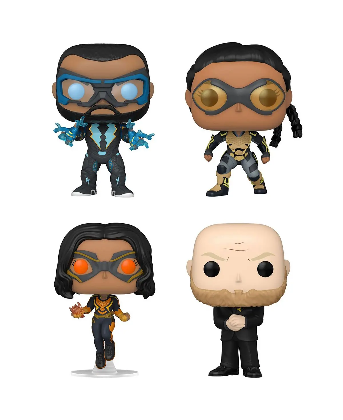 Funko Pop! Dc Black Lightning 3.75 Inch Vinyl Collectors Set - Black Lightning, Thunder, Lightning, Tobias Whale 1