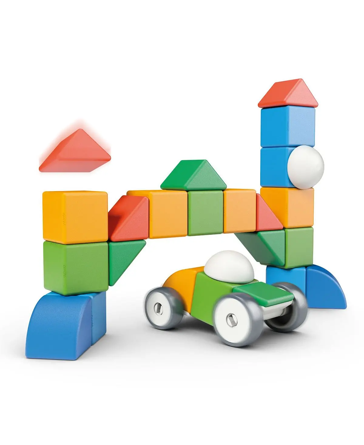 Geomag Magicubes 32-Piece Recycled Shapes Set - Stem Building Blocks 1