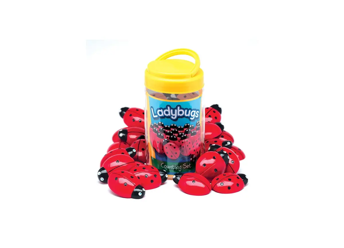 Yellow Door Educational Ladybug Counting Set - Colorful Math Learning Toy For Kids - Pack Of 22 1