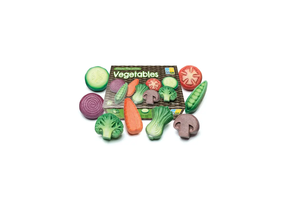 Yellow Door Durable Resin Vegetable Sensory Play Stones Set 1