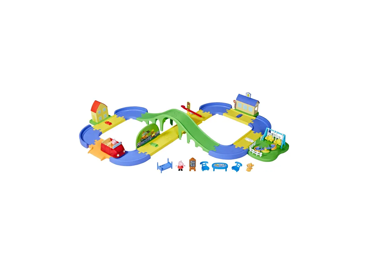 Peppa Pig Interactive Town Set With Adjustable Track And Sound Effects 1