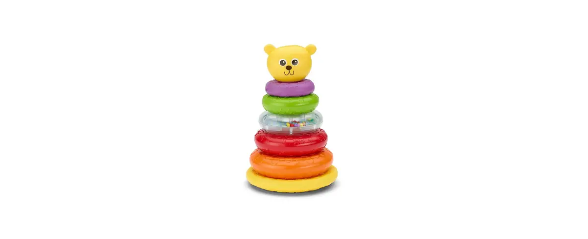 Toys R Us Rainbow Bear Stacker Set – Vibrant Multi-Colored Rings 1