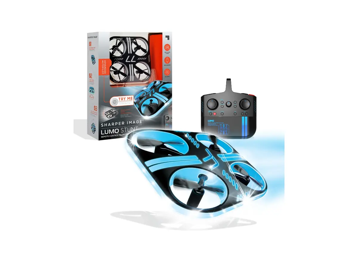Sharper Image Lumo Stunt Remote Control Glow Drone - 2.4 Ghz - Blue 1