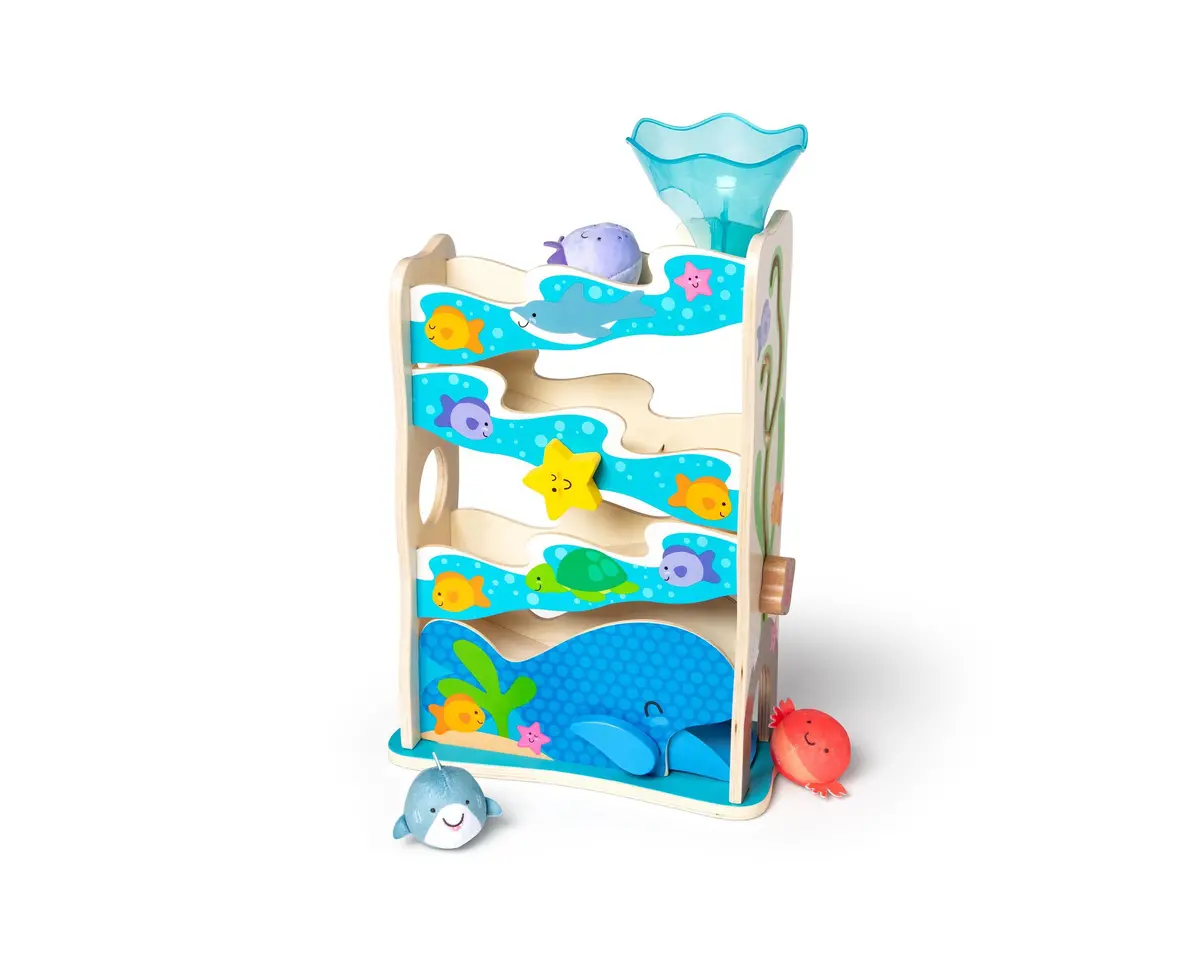 Melissa & Doug Rollables Ocean Slide ‚Äì Interactive Wooden Toy 1