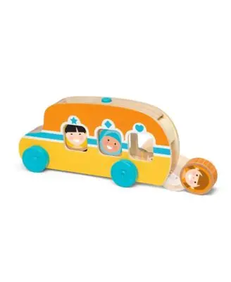Melissa & Doug Go Tots Roll & Ride Bus - Interactive Wooden Toy 1