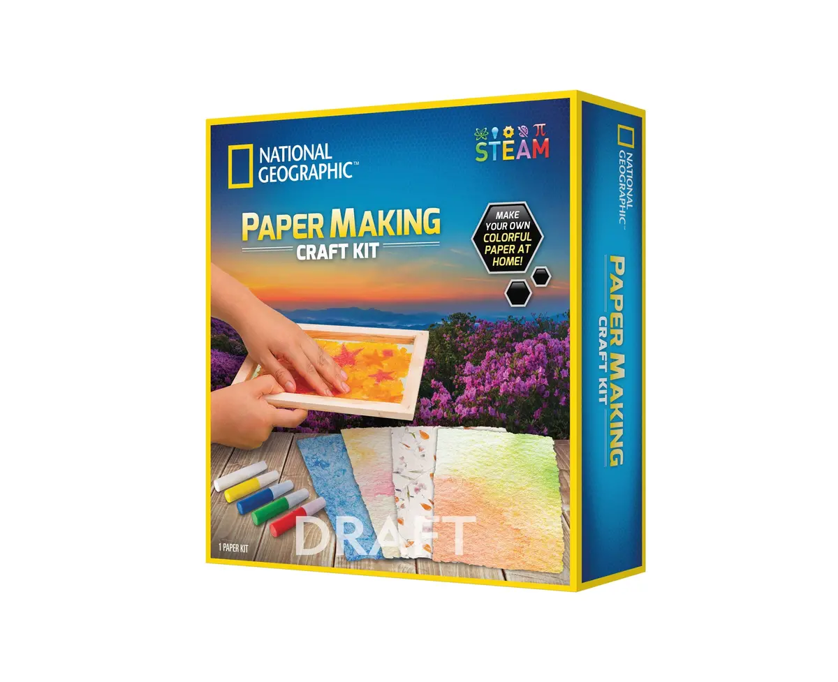 National Geographic Steam Paper Making Craft Kit - Colorful Creation Set 1