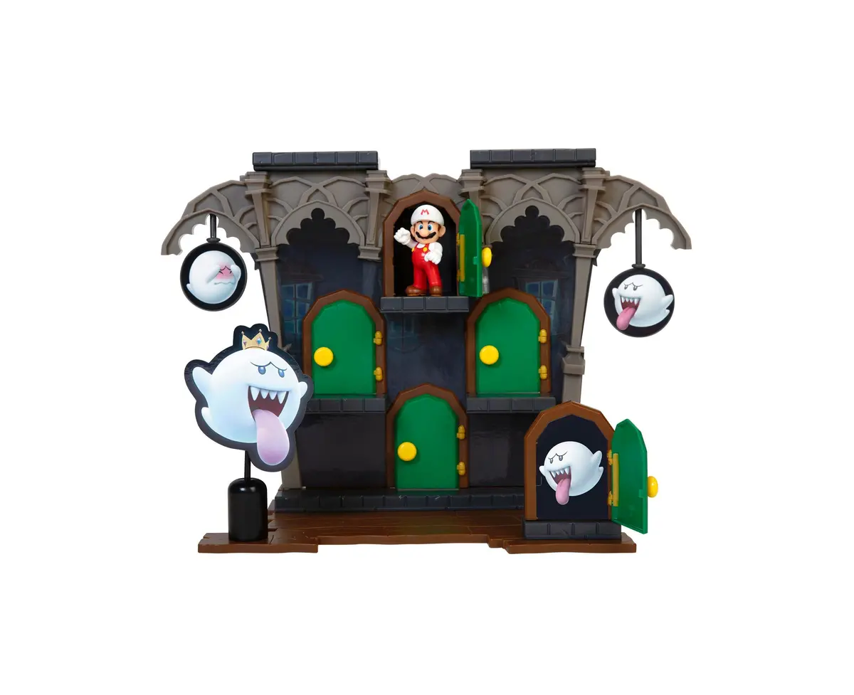 Nintendo Deluxe Boo Mansion Playset With Fire Mario Figure 1