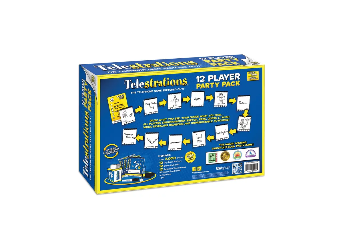 Telestrations 12 Player Party Pack Drawing Game 1