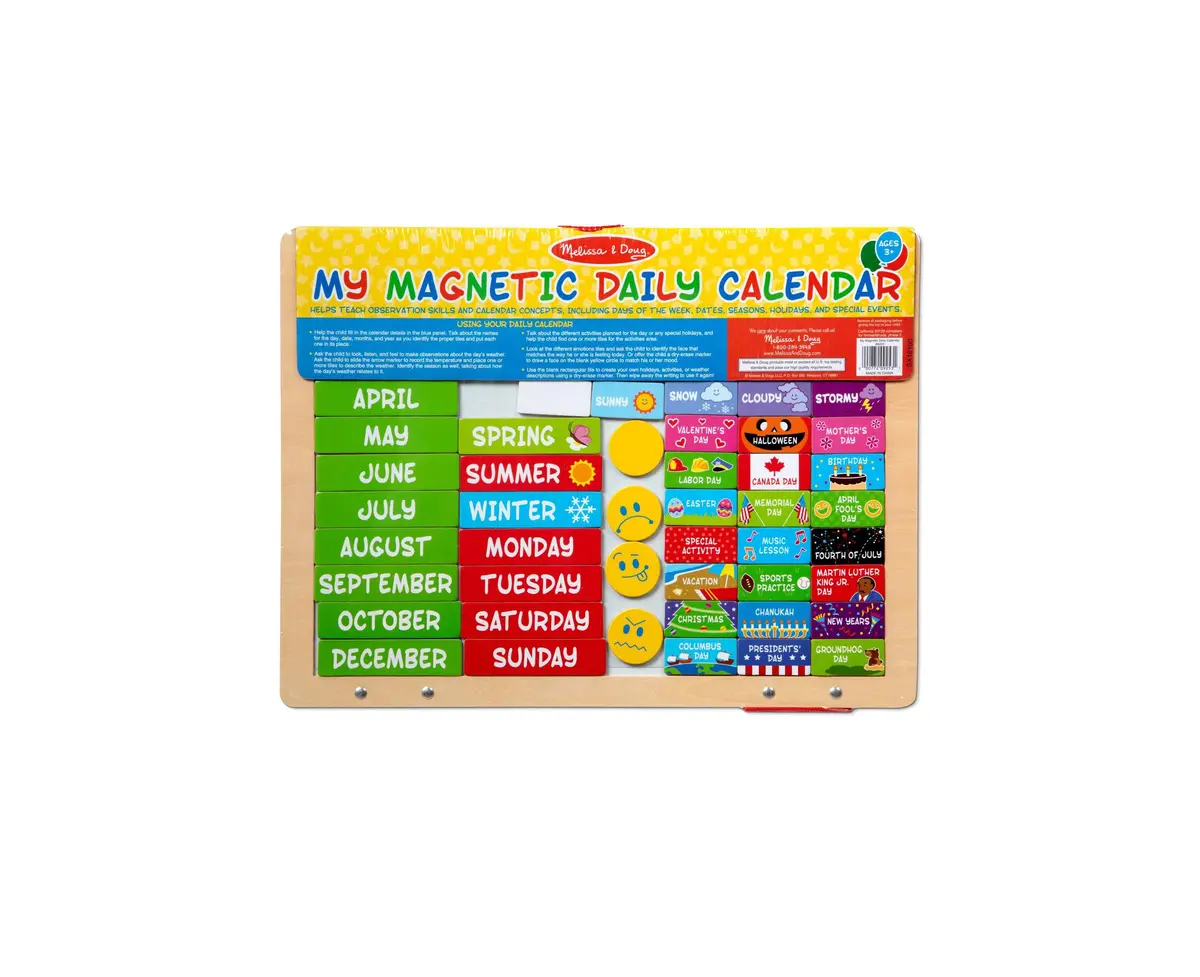 Melissa & Doug My First Daily Magnetic Calendar - Educational Toy For Kids 2