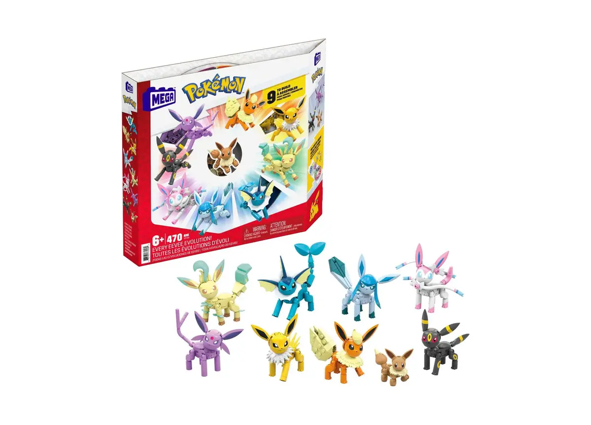 Mega Construx Pokemon Every Eevee Evolution 470-Piece Building Set 1