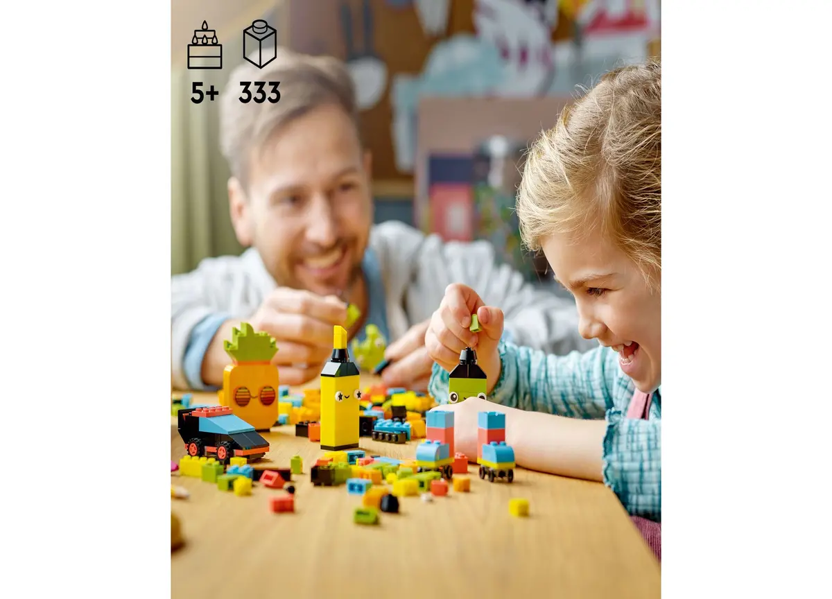 Lego Classic 333-Piece Creative Neon Fun Building Set - Bright Colors 2