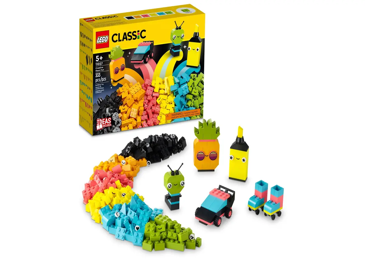 Lego Classic 333-Piece Creative Neon Fun Building Set - Bright Colors 1
