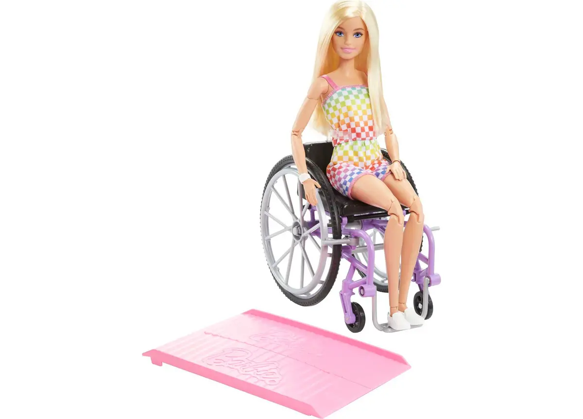 Barbie Fashionistas Doll With Wheelchair, Ramp, And Blonde Hair - Blue Eyes 1