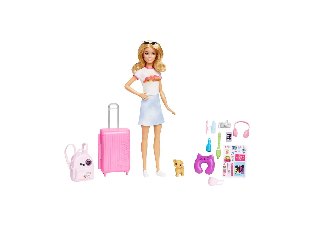 Barbie Malibu Travel Set With Puppy And Accessories 1