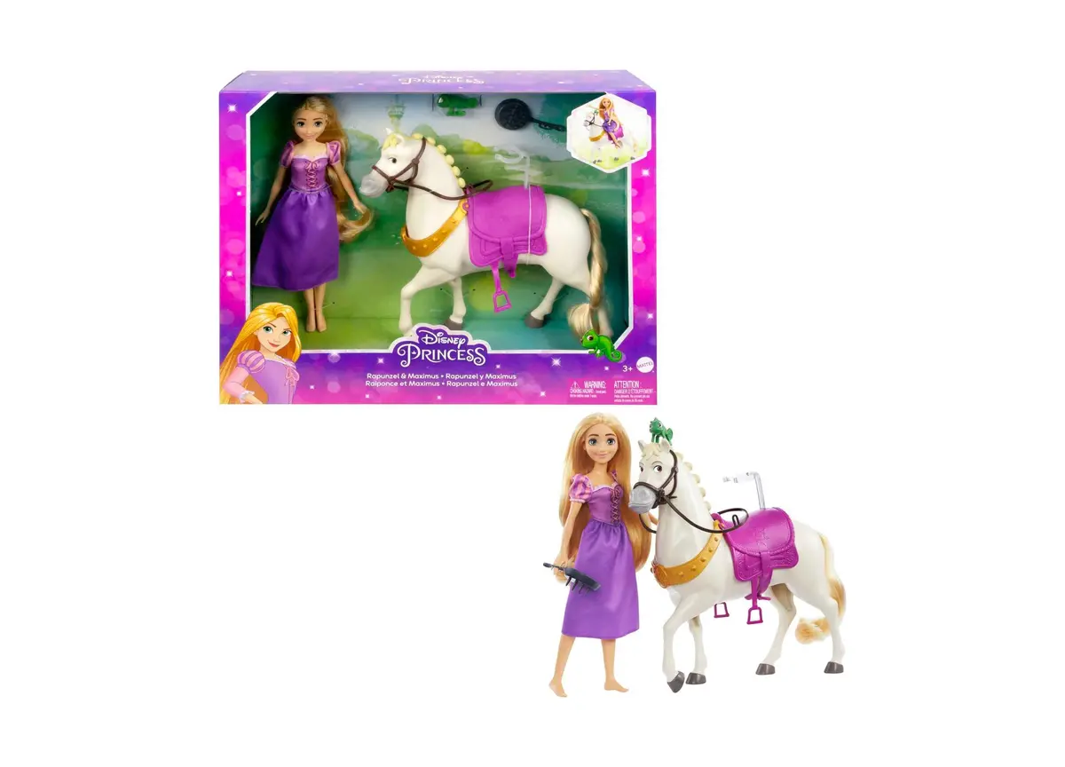 Disney Princess - Rapunzel Doll With Horse Maximus And Accessories 1