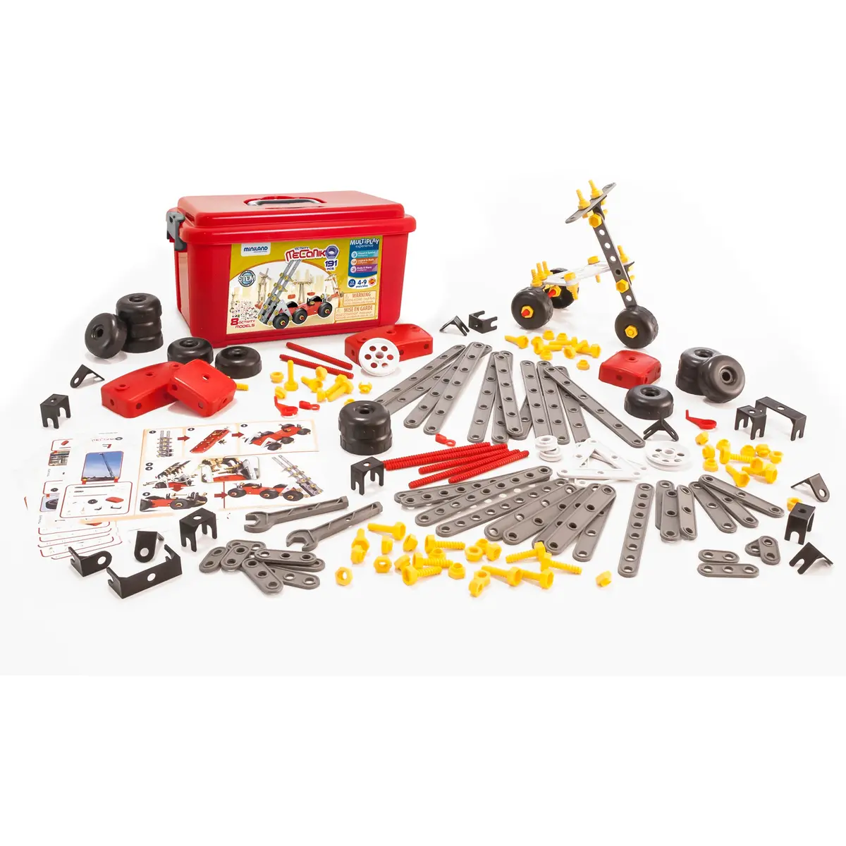 Miniland Educational Mecaniko - 191-Piece Vehicle Building Set 1