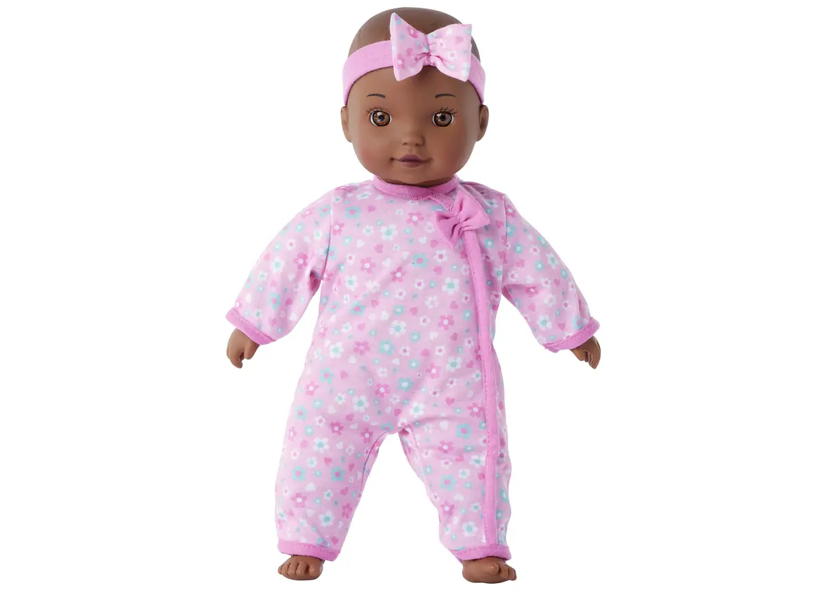 You & Me 12 Inch Interactive Chatter & Coo Baby Doll - Pink Floral Sleeper 1