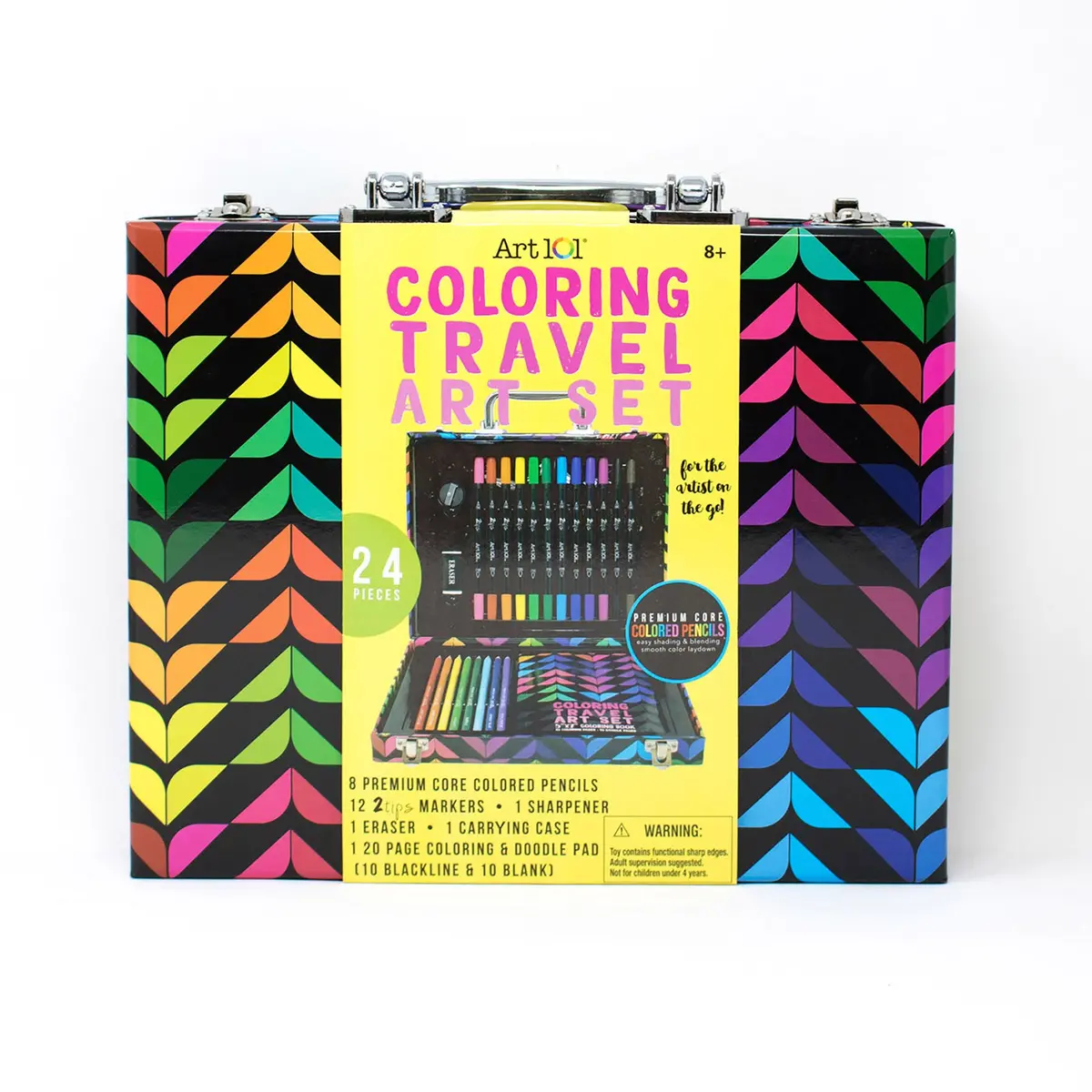 Art 101 Dual-Tip Markers & Colored Pencils Travel Art Kit 1
