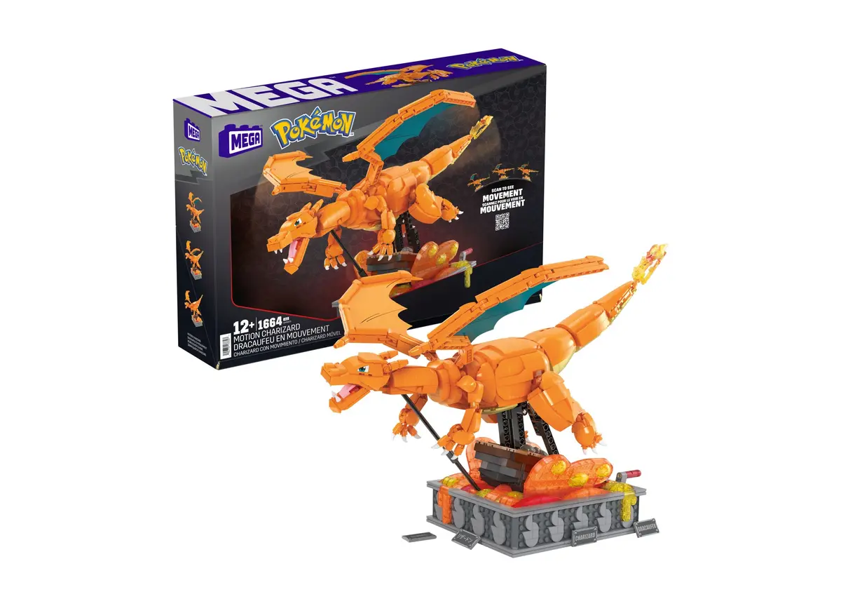 Mega Pokemon Charizard Motion Tech Building Kit (1663 Pieces) - Collector's Edition 1