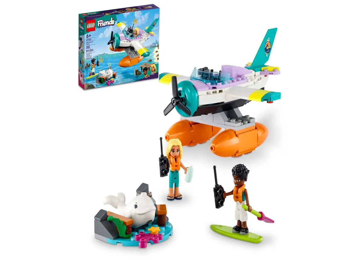 Lego Friends 203-Piece Sea Rescue Plane Building Set With Mini-Dolls - 41752 1