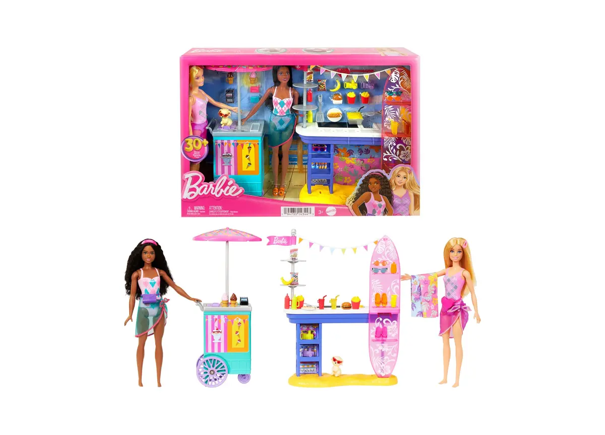 Barbie Beach Boardwalk Playset - Interactive Summer Fun 1