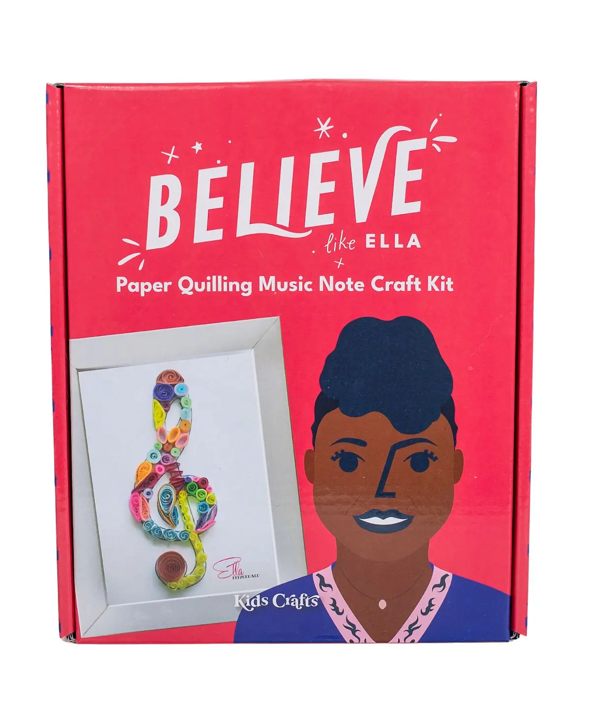 Kids Crafts Believe Like Ella Paper Quilling Music Note Craft Kit With 5X7 Frame 1