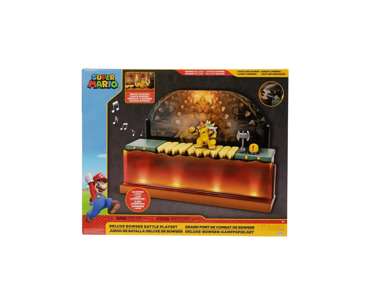 Super Mario Deluxe Bowser Battle Playset With Interactive Features 1