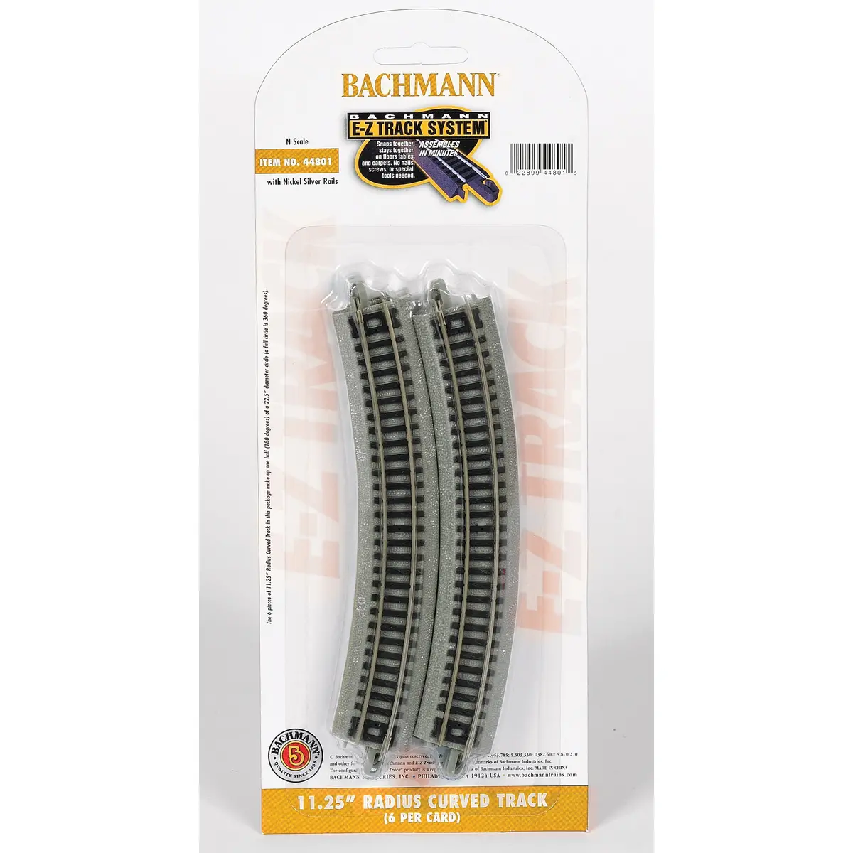 Bachmann Trains N Scale 11.25" Radius Curved Track - Snap-Fit E-Z System 1
