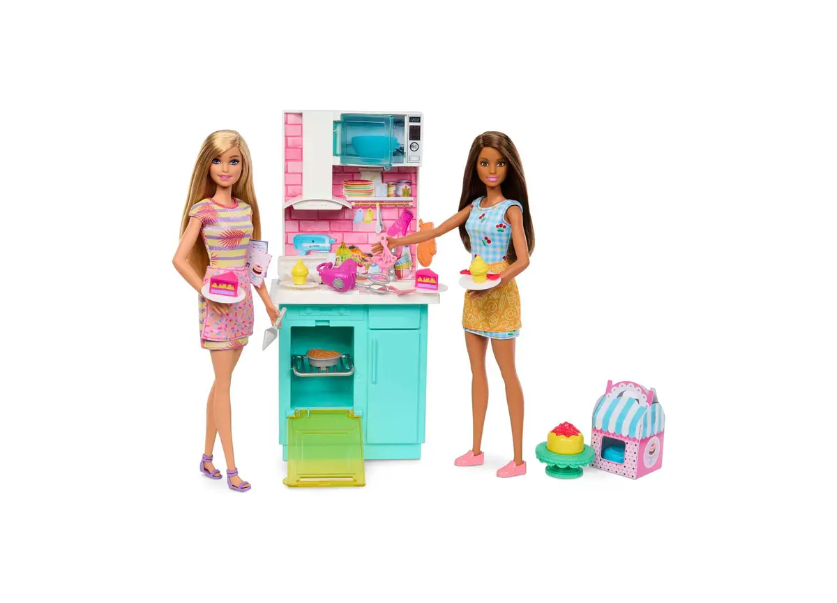 Barbie Celebration Fun Baking Playset With 2 Dolls And Oven 1