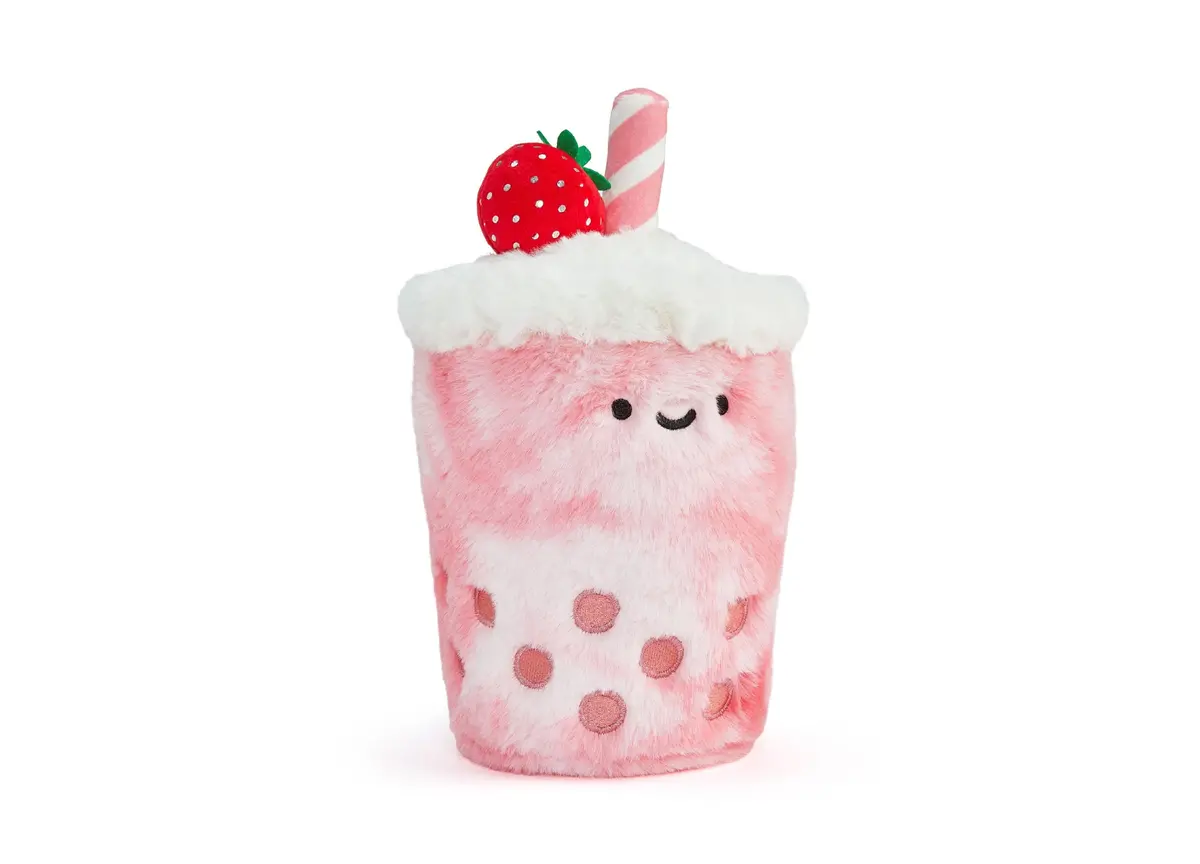 Geoffrey's Toy Box Tasties 10-Inch Strawberry Boba Plush Toy 1