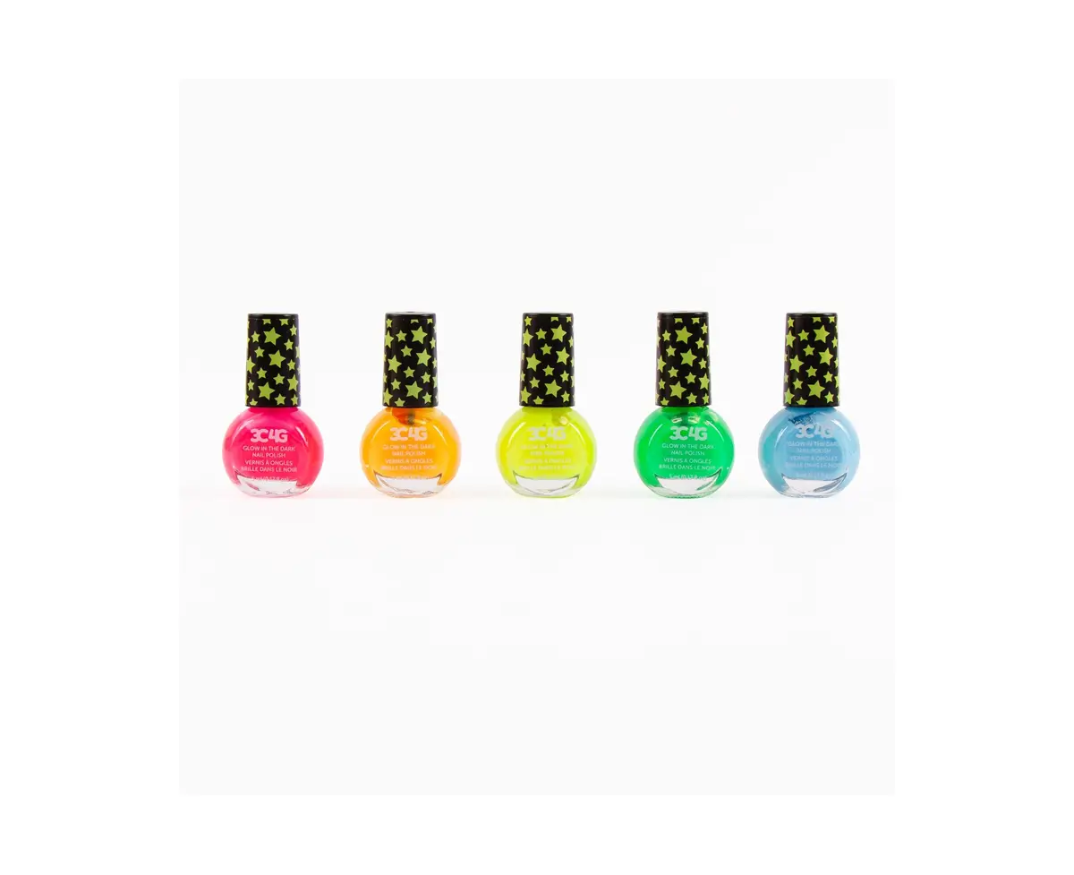3C4g Glow In The Dark Nail Polish Set - Vibrant Colors For Kids 1