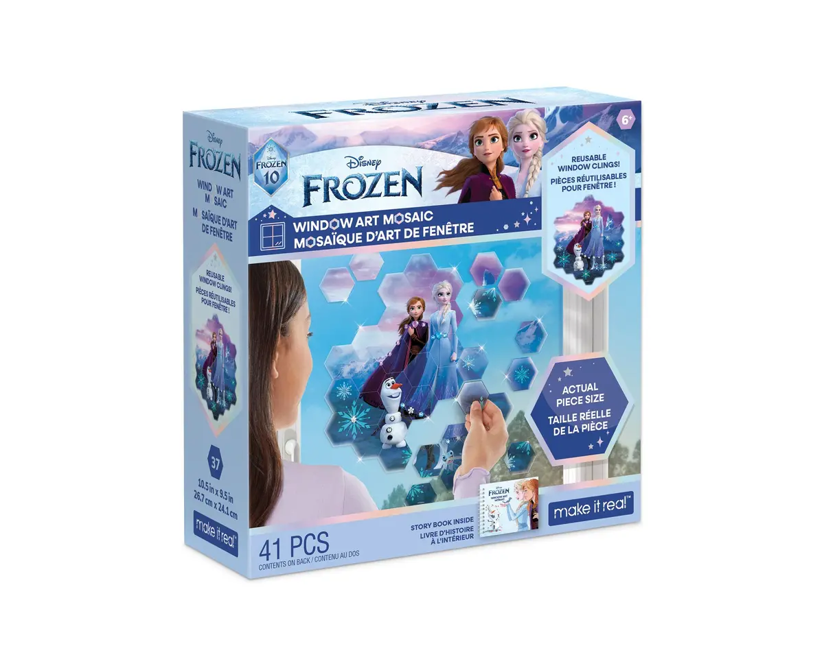 Disney Frozen Window Art Mosaic Kit - Create Elsa And Anna Mosaics 1
