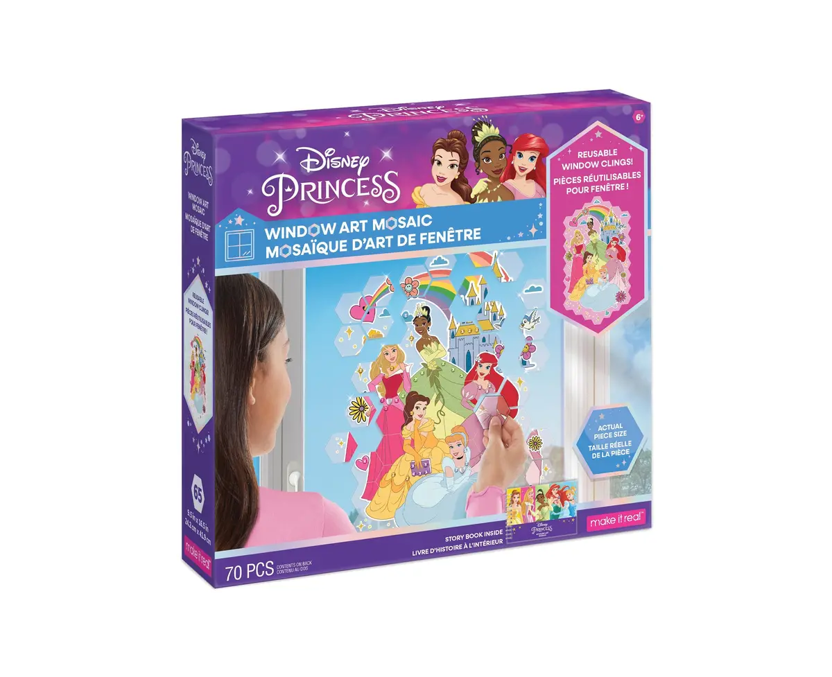 Disney Princess Window Art Mosaic Kit - Creative Cling Craft Set 1