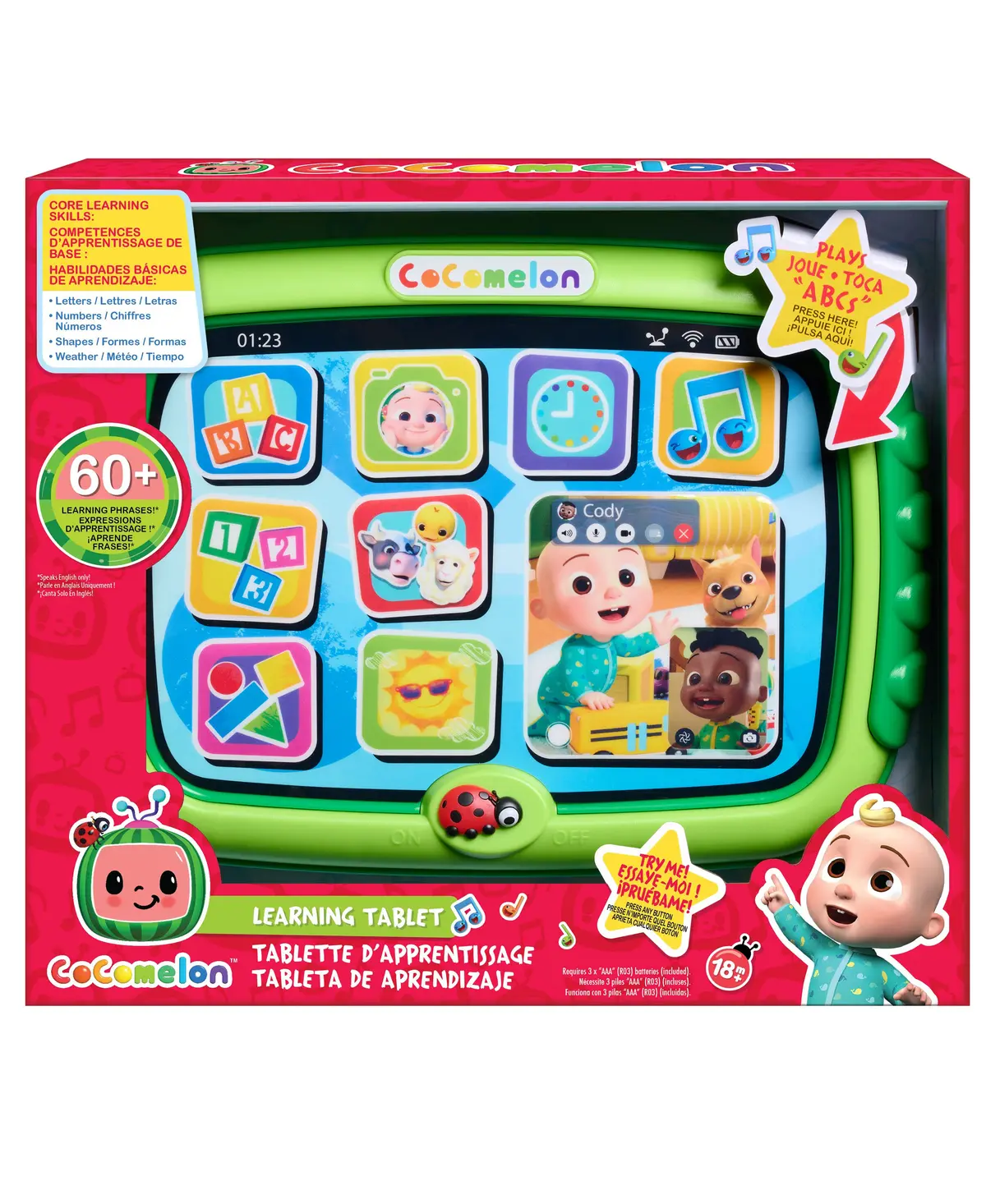 Cocomelon Interactive Learning Tablet - Educational Toy With 60+ Phrases & Alphabet Song 1
